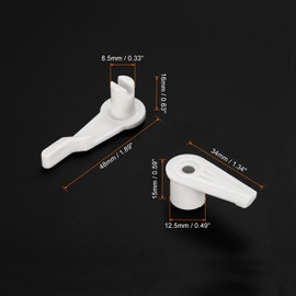 PATIKIL 4.5mm Lamp Shade Clips for Ceiling Flush Mount, 15 Pair Fixed Buckle Light Fixture Accessories Plastic White