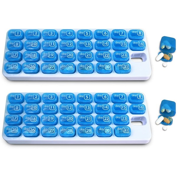 31 Day Monthly Pill Organizer Pods - 2 Pack