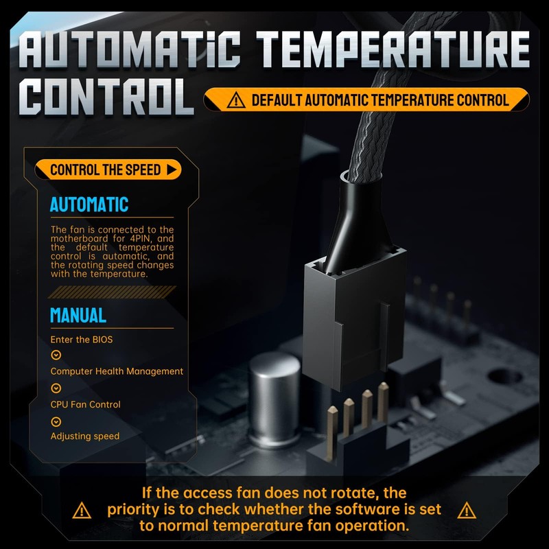 AsiaHorse 140mm Argb PWM Fan, Computer Case Fan with Advanced