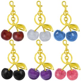 Gorgeous Cherry Bag Charm Set - Gold & Silver Keychain Accessories