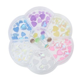 Ipetboom Nail Art Charms Set Heart for DIY Manicure Decor Mixed Lollipop Style Accessories for Creative Nail Design