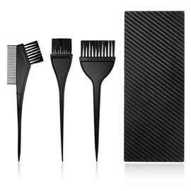 Exircy 4Pcs 하이라이팅 보드 세트, 블랙 염색 브러시 휴대용 포일링 전문 전문가 키트 남성용 홈 살롱 Exircy 4Pcs Highlighting Board Set, Black Tint Brush Portable Foiling Professional Kit for Men Home Salon