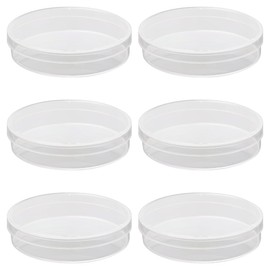 KSJEHW Pack of 6 Plastic Petri Dishes with Lid, Sterile Plastic Petri Dishes, Bacterial Culture Bowl, for Cultivation and Observation of Microbes in Schools and Laboratories (70 mm)