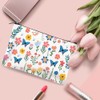 DOODLREAM 16Pcs Canvas Flower Leaves Makeup Bag, 9.06" x 5.9"