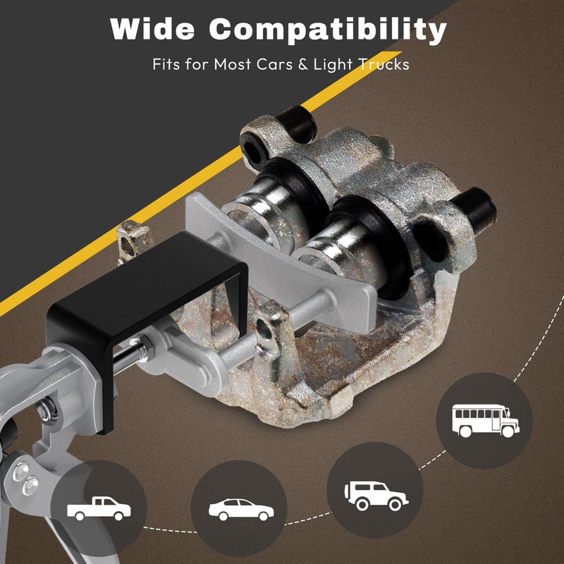 Dual Piston Brake Caliper Compressor, 25750 Brake Pad Spreader Compatible