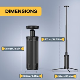 BIAT Telescopic Camping Light 1PCS, Camping Lantern Rechargeable, Led Work Light with Stand Battery Powered 10800mah, Portable Camping Lamp and Flashlight, Camping Lights for Hiking, Camping, Fishing