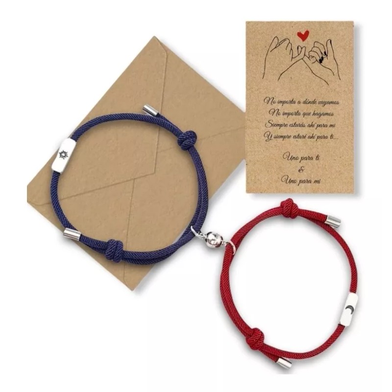 Dtup Pulsera Para Pareja Magnética Con Iman Luna Sol Regalo