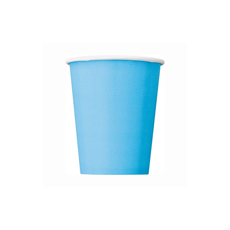 Powder Blue Solid Paper Cups - 9oz (Pack of 14)