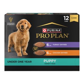 Purina Pro Plan Development Wet Puppy Food, Grain Free Chicken Entree and Grain Free Turkey Entree Variety Pack - (Pack of 12) 13 oz. Cans