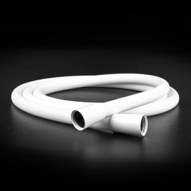 Shower Hose, Food Grade Silicone Shower Head Hose, Kink-Free Handheld Shower Hose Extension, Rv Shower Hose Replacement with Premium Brass Material for Cleaning Pet, Bidet, 60 Inches, White