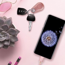 AQUARIUS Last Location Finder GPS Tracker Key Finder with Wireless Sensor and Anti-Theft Alarm, Bluetooth Connectivity Wireless Key Ring, Rose Gold