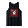 Scottish Tartan Red Plaid Scotland Lion Royal Stewart Clan Tank