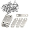 Pxyelec 2.2" 2 Hole Stainless Steel Flat Repair Plate 20pcs