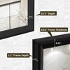 WEER Black Framed Mirror 36X30 Inch, Rectangular Matte Black Bathroom