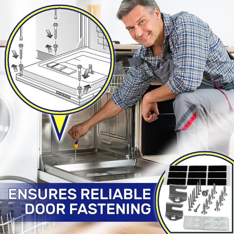Built-In Dishwasher Door Fixing Kit to the Front Panel with