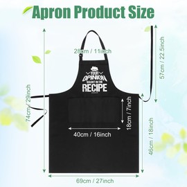 Iridsmole Funny Cooking Aprons for Men, Adjustable BBQ Grill Apron with Pockets, YOU OPINION WASN'T IN THE RECIPE Apron, Christmas Gifts for Men Husband Father's Day Birthday Gift