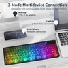 Adventurers F99 PRO Wireless Transparent RGB Backlit Keyboard – Ergonomic,One-Touch