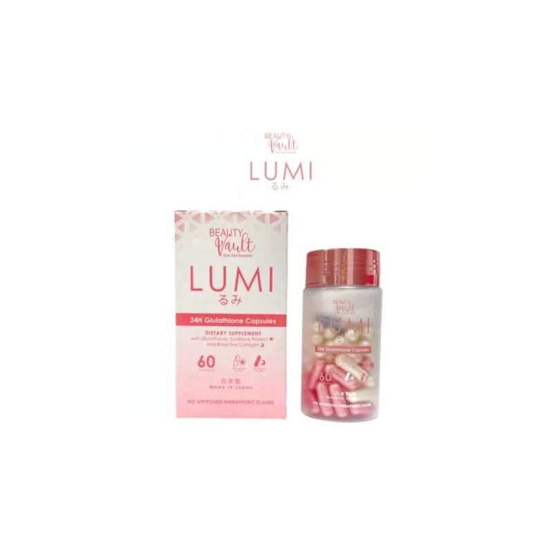 BEAUTY VAULT LUMI 24H Glutathione Capsules (60 Caps) 1 Box