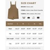 Fiona Jolin Women's Summer Cotton Linen Short Overalls Casual Bib