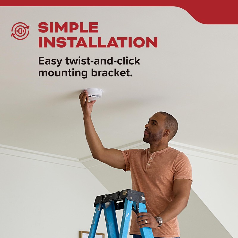 Kidde Hardwired Smoke Detector, AA Battery Backup, Interconnectable, LED Warning