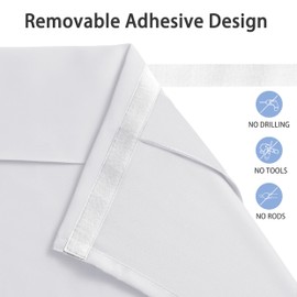 JMSUPNB French Door Curtains, Privacy and Room Darkening Door Curtains for Door Window, 26 X 33 Inch Thermal Insulated Shade Door Window Curtains for Bedroom, 1 Panel, Greyish White