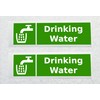 Drinking Water Sticker Pack of 2 Waterproof Outdoor Vinyl Sticker