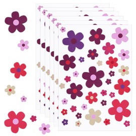 Xinjoduz 210 PCS Fahrrad Aufkleber Blume Auto Aufkleber Fahrradaufkleber Auto Sticker Dekoration Autoaufkleber Blumenaufkleber für Motorrad Wohnmobil Handy Notizbuch(Rosa Lila Gelb Rosenrot)