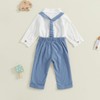 MAHUAOYIXI Toddler Boys Gentleman Suit 0-18 Months Long Sleeve Lapel