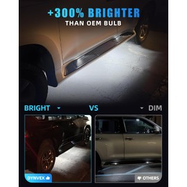 DYNVEX LED Running Board Lights Compatible with 1st & 2nd Gen Le-xus GX470 & GX 460 (J120 J150) 2002-up, [DOT] [IP67 Waterproof] [Can-bus Design] LED Courtesy Light, 4 PCS