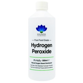 Innovative Naturopathics Food Grade Hydrogen Peroxide - Purest Grade 3% - 500ml - Unstabilized and Additive Free - 10 Vols