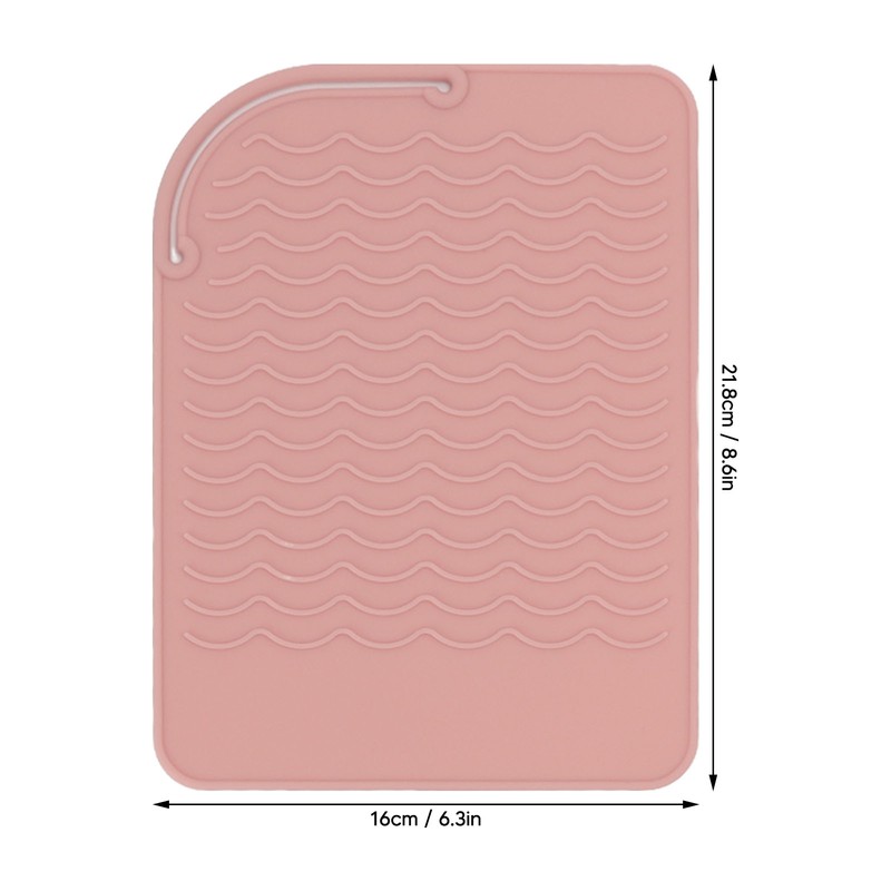 5Pcs Heat Resistant Silicone Mat Pouch for Curling Irons Hair