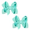 Cute 3.8" Mint Green Sparkly Glitter Sequin Hair Bows -
