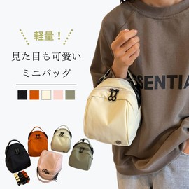 SHARE ITEMS Women's Mini Bag, Lightweight, 2-Way Shoulder Handbag, Small, Canvas, Stylish, Cute, Casual, Going Out, orange