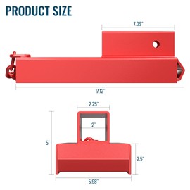 Sulythw Forklift Trailer Ball Hitch Attachment 2” Receiver Pallet Forks Towing Adapter with Safety Chain