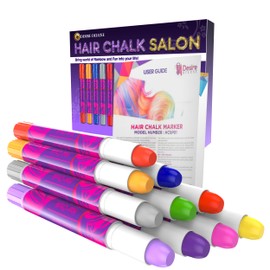Desire Deluxe - Girls Gifts Hair Chalk 10 Temporary Non-Toxic Easy Washable Hair Dye Colourful Pens