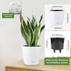 Dexceder 11x10 Inches High Gloss Self Watering Planter Indoor Outdoor,