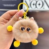HICIVI Cute Rex Rabbit Fur Fluffy Ball Keychain Soft Plush