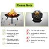 Fire Pit Mat ZITFRI 100x100cm Square Fireproof Mat Grill Mat,