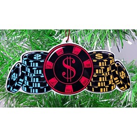 Poker Chip Christmas Ornament
