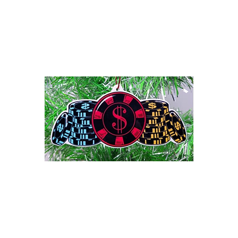 Poker Chip Christmas Ornament