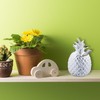 Relaxdays Decorative Pineapple Piggy Bank with Lock, 2 Keys, Ceramic
