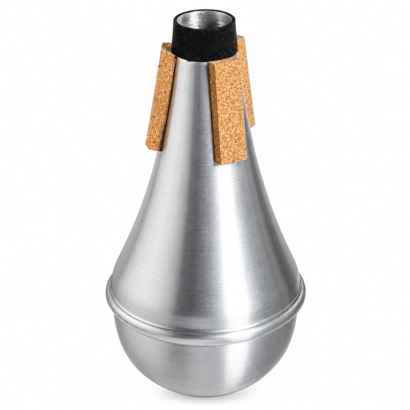 Aluminum Trumpet Straight Mute for Music Practice – Portable Silver