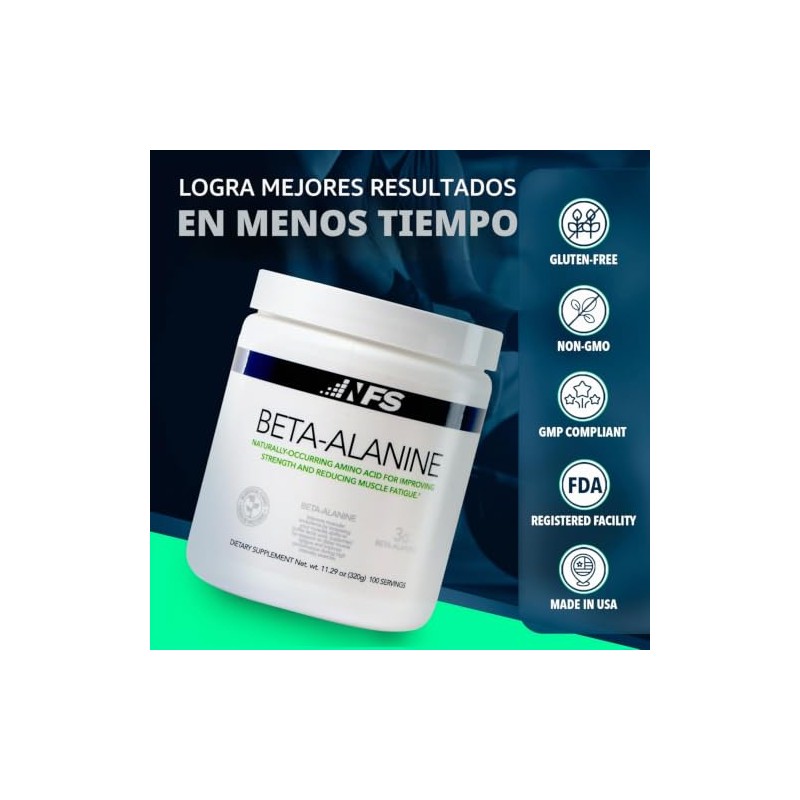 NF Sports Beta-Alanine, Beta-Alanina CarnoSyn en Polvo sin Sabor 320