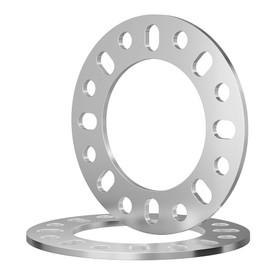 YONGSHENGONE 2PCS 8 Lug Wheel Spacers 1/4 Inch (6mm) Thick, 8x6.5 8x165.1 8x170 8x180 Hubcentric Aluminum Adapters, Compatible with F250 E350 Ram 2500 3500 Express 3500 K3500 Silverado Suburban 2500