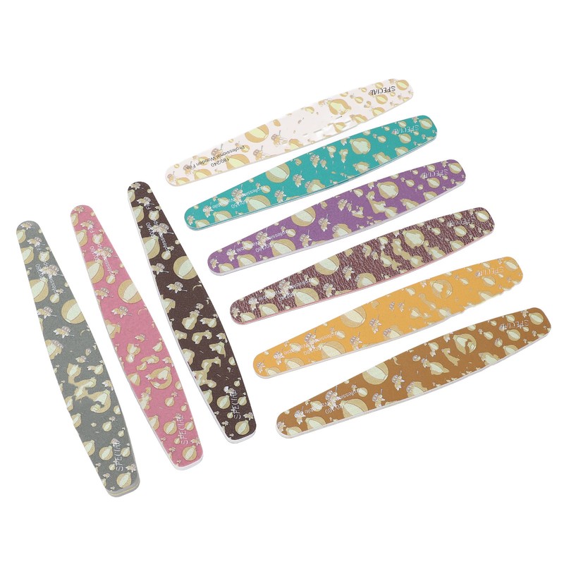 9PCS Nail File Professional Nail Art Sanding Strips Polishing Tools