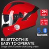 ILM Motorcycle Helmets with Built in Bluetooth Full Face Casco