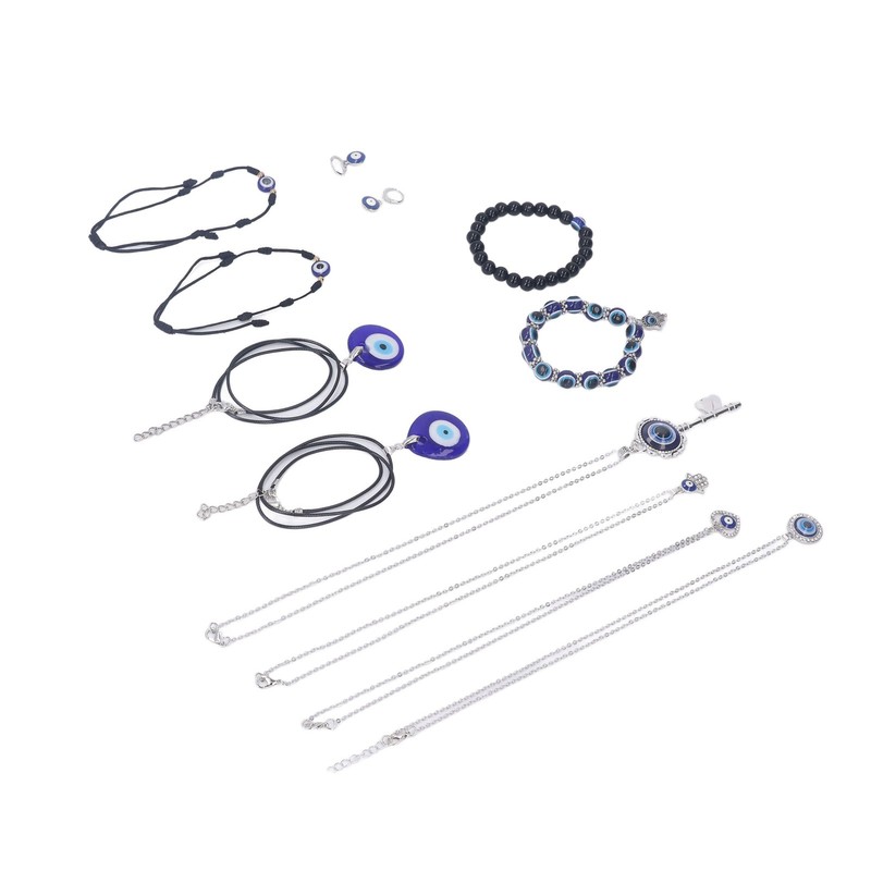 6 Pcs Scary Eye Bracelet Blue Eyes Good Luck Amulet