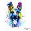 Handmade German Shepard Watercolor Puzzle 120 Piece Custom Handmade Jigsaw