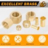 HASAOMOI 255PCS Brass Compression Sleeves Ferrules Inserts Nuts Fittings for
