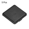 sourcing map Standard Plastic Square Aluminum Extrusion End Cap Black